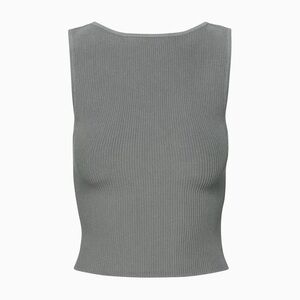 Aritzia Babaton Sculpt Knit Leading Top Open Back Tank Iconic Grey Size S